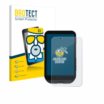 Parte frontal de un envase de producto con el logotipo de la marca BROTECT. Al lado se muestra el dispositivo iGPSPORT igs800 