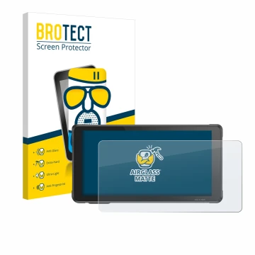 Parte frontal de un envase de producto con el logotipo de la marca BROTECT. Al lado se muestra el dispositivo Interphone Sync5