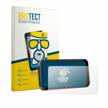 Parte frontal de un envase de producto con el logotipo de la marca BROTECT. Al lado se muestra el dispositivo Carpuride W603 6