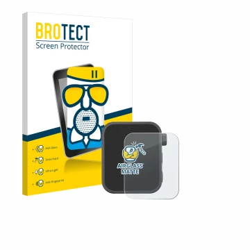 Parte frontal de un envase de producto con el logotipo de la marca BROTECT. Al lado se muestra el dispositivo Godox X3 con su 