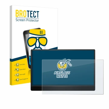 Parte frontal de un envase de producto con el logotipo de la marca BROTECT. Al lado se muestra el dispositivo MSI Pro MP161 E2