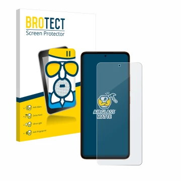 Parte frontal de un envase de producto con el logotipo de la marca BROTECT. Al lado se muestra el dispositivo HMD Pulse con su