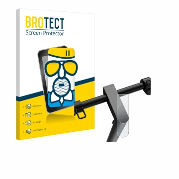 Parte frontal de un envase de producto con el logotipo de la marca BROTECT. Al lado se muestra el dispositivo Navee S65 con su