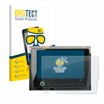 Parte frontal de un envase de producto con el logotipo de la marca BROTECT. Al lado se muestra el dispositivo Xzent F-285 con 