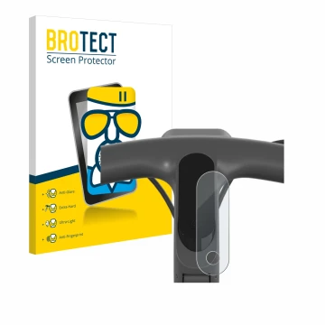 Parte frontal de un envase de producto con el logotipo de la marca BROTECT. Al lado se muestra el dispositivo Egret Ey 1 con s