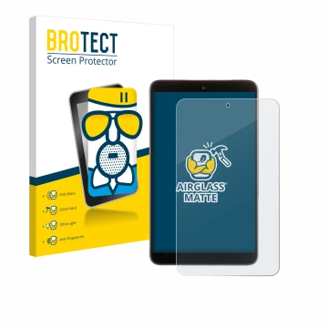 Parte frontal de un envase de producto con el logotipo de la marca BROTECT. Al lado se muestra el dispositivo Nokia T10 (retra