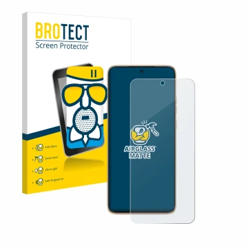 Parte frontal de un envase de producto con el logotipo de la marca BROTECT. Al lado se muestra el dispositivo Motorola Edge 50