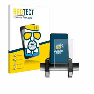 Parte frontal de un envase de producto con el logotipo de la marca BROTECT. Al lado se muestra el dispositivo Joyor S5 V1 con 