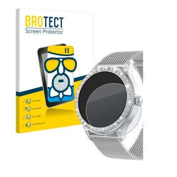 Parte frontal de un envase de producto con el logotipo de la marca BROTECT. Al lado se muestra el dispositivo Powerwill Smartw