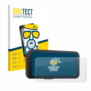 Parte frontal de un envase de producto con el logotipo de la marca BROTECT. Al lado se muestra el dispositivo Volam RC15B 6.25