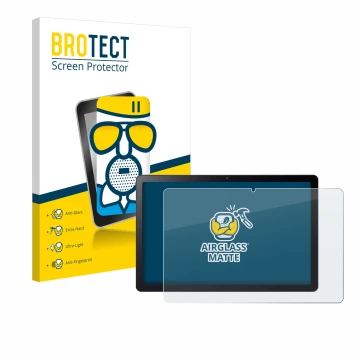 Parte frontal de un envase de producto con el logotipo de la marca BROTECT. Al lado se muestra el dispositivo Acer Iconia Tab 