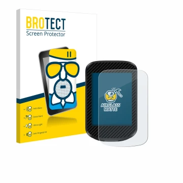 Parte frontal de un envase de producto con el logotipo de la marca BROTECT. Al lado se muestra el dispositivo igpsport BSC300T