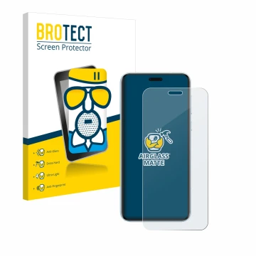 Parte frontal de un envase de producto con el logotipo de la marca BROTECT. Al lado se muestra el dispositivo Honor Magic 7 RS