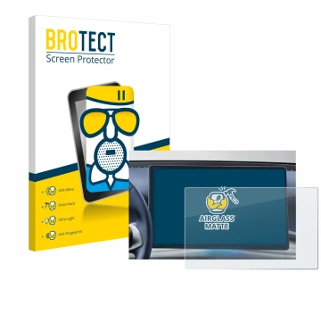 Parte frontal de un envase de producto con el logotipo de la marca BROTECT. Al lado se muestra el dispositivo BYD Atto 3 Desig