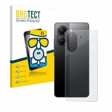 Parte frontal de un envase de producto con el logotipo de la marca BROTECT. Al lado se muestra el dispositivo Xiaomi Poco X7 P