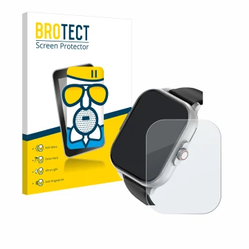 Parte frontal de un envase de producto con el logotipo de la marca BROTECT. Al lado se muestra el dispositivo YYKY E02 2.01