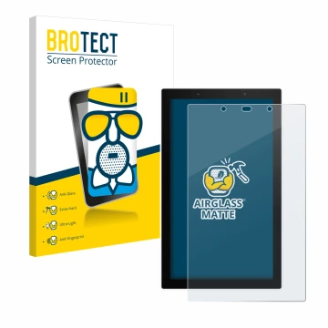 Parte frontal de un envase de producto con el logotipo de la marca BROTECT. Al lado se muestra el dispositivo SONOFF NSPanel P