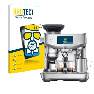 Parte frontal de un envase de producto con el logotipo de la marca BROTECT. Al lado se muestra el dispositivo Sage the Oracle 