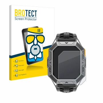 Parte frontal de un envase de producto con el logotipo de la marca BROTECT. Al lado se muestra el dispositivo Stahlgear Thor 2