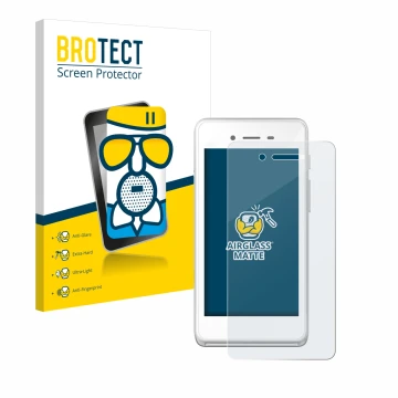 Parte frontal de un envase de producto con el logotipo de la marca BROTECT. Al lado se muestra el dispositivo Pax A50 wallee c
