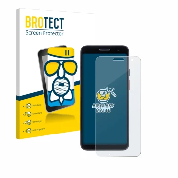 Parte frontal de un envase de producto con el logotipo de la marca BROTECT. Al lado se muestra el dispositivo Honeywell CT37 c
