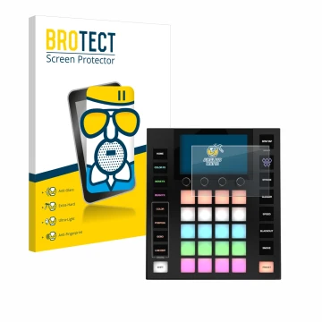 Parte frontal de un envase de producto con el logotipo de la marca BROTECT. Al lado se muestra el dispositivo Wolfmix W1 MK2 c