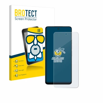 Parte frontal de un envase de producto con el logotipo de la marca BROTECT. Al lado se muestra el dispositivo Umidigi Note 100