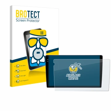 Parte frontal de un envase de producto con el logotipo de la marca BROTECT. Al lado se muestra el dispositivo Teyes CC3 9