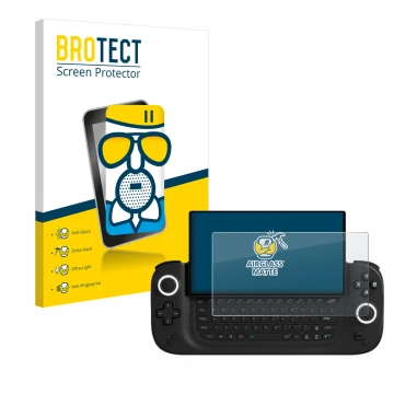 Parte frontal de un envase de producto con el logotipo de la marca BROTECT. Al lado se muestra el dispositivo Antec Core HS co