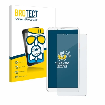 Parte frontal de un envase de producto con el logotipo de la marca BROTECT. Al lado se muestra el dispositivo Bigme Hibreak Pr