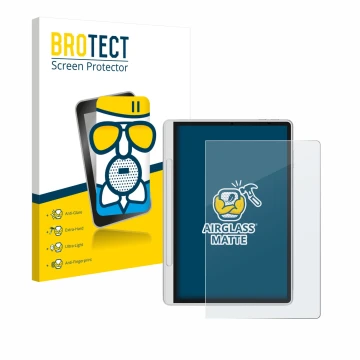 Parte frontal de un envase de producto con el logotipo de la marca BROTECT. Al lado se muestra el dispositivo XP-Pen Magic Not