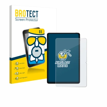 Parte frontal de un envase de producto con el logotipo de la marca BROTECT. Al lado se muestra el dispositivo Xiaomi POCO Pad 
