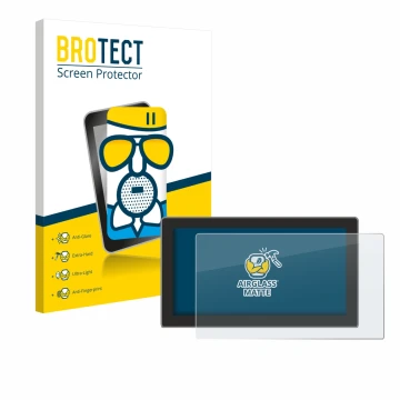 Parte frontal de un envase de producto con el logotipo de la marca BROTECT. Al lado se muestra el dispositivo Cupra Tavascan 1