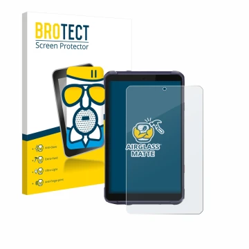 Parte frontal de un envase de producto con el logotipo de la marca BROTECT. Al lado se muestra el dispositivo CHCNAV LT800 con