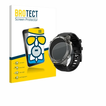 Parte frontal de un envase de producto con el logotipo de la marca BROTECT. Al lado se muestra el dispositivo Knauermann GPS 4