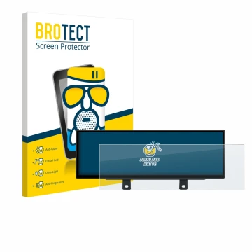 Parte frontal de un envase de producto con el logotipo de la marca BROTECT. Al lado se muestra el dispositivo Xtrons QLB42THNB