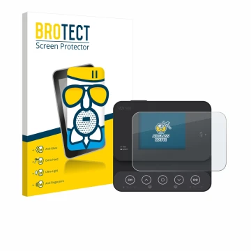 Parte frontal de un envase de producto con el logotipo de la marca BROTECT. Al lado se muestra el dispositivo ISDT K2Zip con s