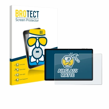 Parte frontal de un envase de producto con el logotipo de la marca BROTECT. Al lado se muestra el dispositivo Maxlegen M40 14