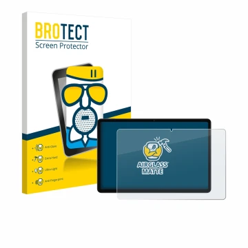 Parte frontal de un envase de producto con el logotipo de la marca BROTECT. Al lado se muestra el dispositivo Xiaomi Redmi Pad
