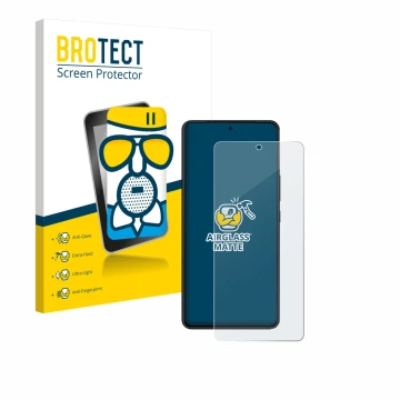 Parte frontal de un envase de producto con el logotipo de la marca BROTECT. Al lado se muestra el dispositivo ASUS ROG Phone 9