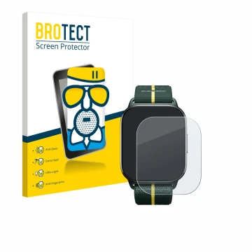 Parte frontal de un envase de producto con el logotipo de la marca BROTECT. Al lado se muestra el dispositivo Motorola Moto wa