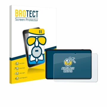 Parte frontal de un envase de producto con el logotipo de la marca BROTECT. Al lado se muestra el dispositivo Redmagic Astra N