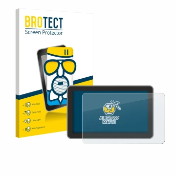 Parte frontal de un envase de producto con el logotipo de la marca BROTECT. Al lado se muestra el dispositivo Bambu Lab H2D co