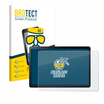 Parte frontal de un envase de producto con el logotipo de la marca BROTECT. Al lado se muestra el dispositivo Acer Iconia V11-