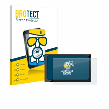 Parte frontal de un envase de producto con el logotipo de la marca BROTECT. Al lado se muestra el dispositivo Carpuride V9 9