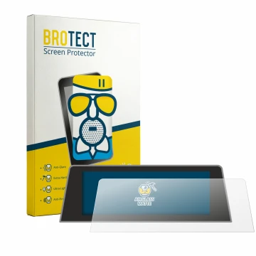 Parte frontal de un envase de producto con el logotipo de la marca BROTECT. Al lado se muestra el dispositivo BMW X3 G01 G3X F