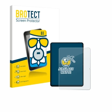 Parte frontal de un envase de producto con el logotipo de la marca BROTECT. Al lado se muestra el dispositivo Teclast Artpad P