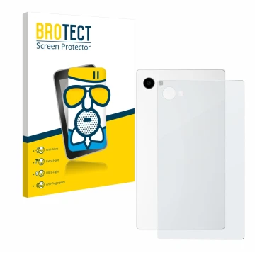 Parte frontal de un envase de producto con el logotipo de la marca BROTECT. Al lado se muestra el dispositivo The Minimal Comp