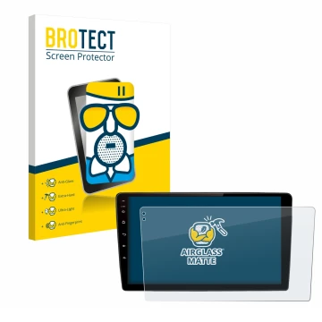 Parte frontal de un envase de producto con el logotipo de la marca BROTECT. Al lado se muestra el dispositivo Junsun V2 Plus 1