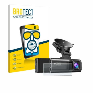 Parte frontal de un envase de producto con el logotipo de la marca BROTECT. Al lado se muestra el dispositivo Redtiger F7NP co